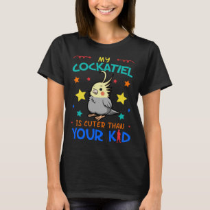 Cockatiel Parrot Cockatau Lutino Quarrion Weiro Bi T-shirt