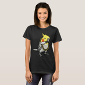Cockatiel Parrot With Knife T-shirt (Voorkant volledig)