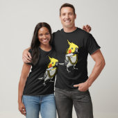 Cockatiel Parrot With Knife T-shirt (Unisex)