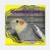 Cockatiel Pet Bird MAGNEET (Voorkant)