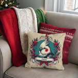 Cockatiel Pet Bird Naam Sweet Vintage Christmas Kussen<br><div class="desc">Voeg een vleugje nostalgische charme toe aan uw vakantiedecor met mijn unieke vintage Cockatiel-kussen. Dit prachtig ontworpen kussen heeft een heerlijk cocktailportret in een rustieke kerstkrans, weergegeven in warmrode, blauwgroen en beige tinten. Maak het extra speciaal door te personaliseren met de naam van uw geliefde huisdier vogel: Deze doordachte aanraking...</div>