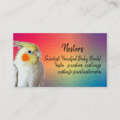 Cockatiel Pet Bird Parrot Breeder Aviary Kleurrijk Visitekaartje (Voorkant)