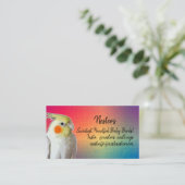 Cockatiel Pet Bird Parrot Breeder Aviary Kleurrijk Visitekaartje (Staand voorkant)