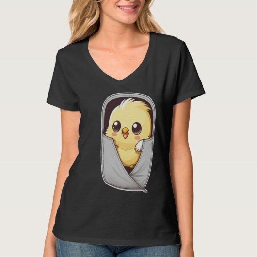 Cockatiel Pocket Quarrion Weiro Bird Parrot T-shirt (Voorkant)