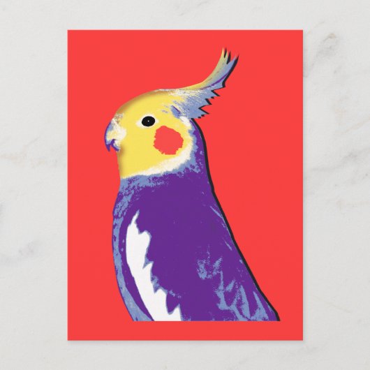 Cockatiel Pop Art Briefkaart (Voorkant)