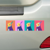 Cockatiel Pop Art Bumpersticker (Op auto)