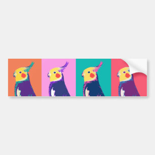 Cockatiel Pop Art Bumpersticker