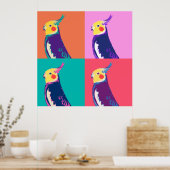 Cockatiel Pop Art Poster (Keuken)