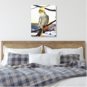 Cockatiel Profile Photograph Canvas Afdruk (Insitu (Slaapkamer))