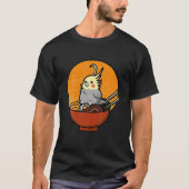Cockatiel Ramen Funny Lutino Cockatau Parrot Bird T-shirt (Voorkant)
