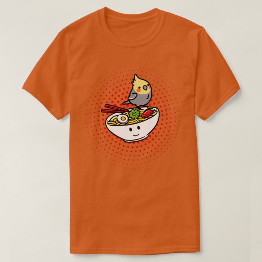 Cockatiel Ramen Japans nondle Lover Gift voor CC T-shirt (Design voorkant)