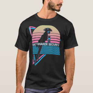 Cockatiel Retro Salt Shaker Beveiliging T-shirt