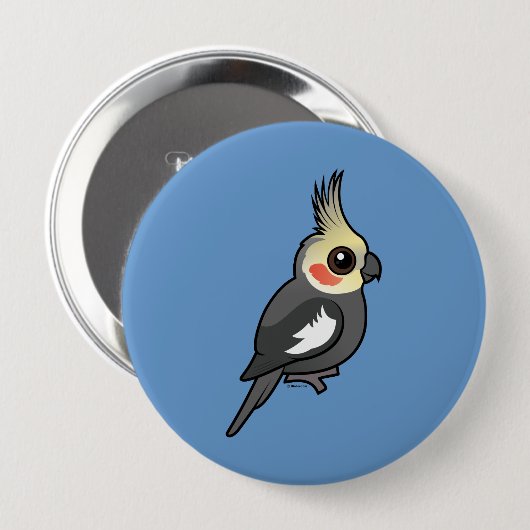 Cockatiel Ronde Button 4,0 Cm (Voorkant /achterkant)