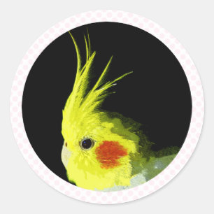 Cockatiel Ronde Sticker