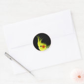 Cockatiel Ronde Sticker (Envelop)
