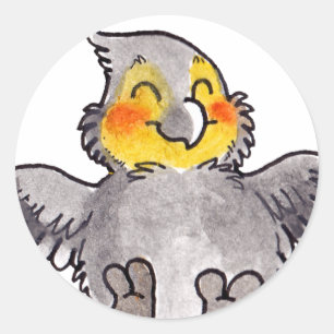 Cockatiel Ronde Sticker