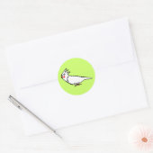 Cockatiel Ronde Sticker (Envelop)