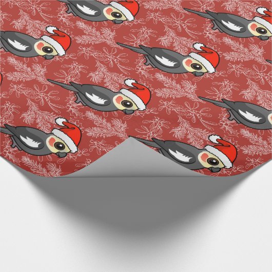 Cockatiel Santa Cadeaupapier (Hoek)