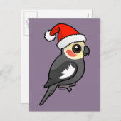 Cockatiel Santa Feestdagenkaart (Voorkant / Achterkant)