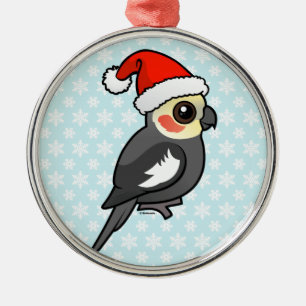 Cockatiel Santa Metalen Ornament