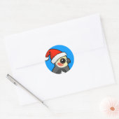 Cockatiel Santa Ronde Sticker (Envelop)