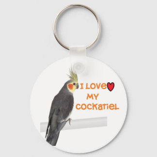 Cockatiel Sleutelhanger "Ik hou van mijn cockatiel