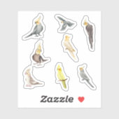 Cockatiel Stickers (Vel)