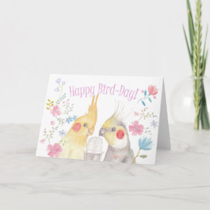 Cockatiel Verjaardag Kaart Happy Bird Day Vogellie