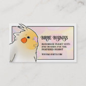Cockatiel Vogelfokker Parrot Speelgoed Social Medi Visitekaartje (Voorkant)