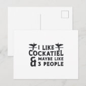 Cockatieleigenaren hou ik van kokatiellauwvogels briefkaart (Voorkant / Achterkant)