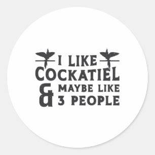 Cockatieleigenaren hou ik van kokatiellauwvogels ronde sticker