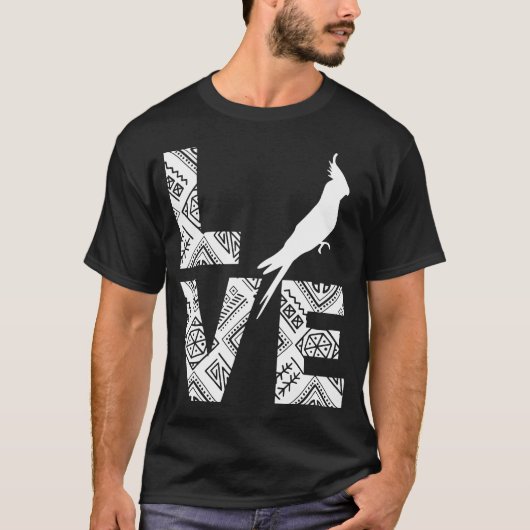 cockatielliefde t-shirt (Voorkant)