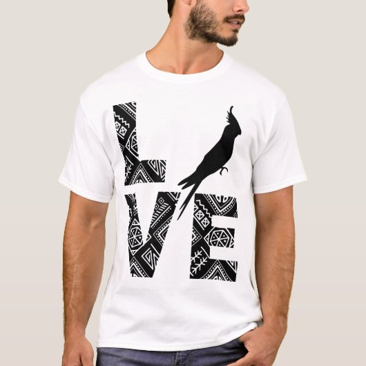 cockatielliefde t-shirt (Voorkant)