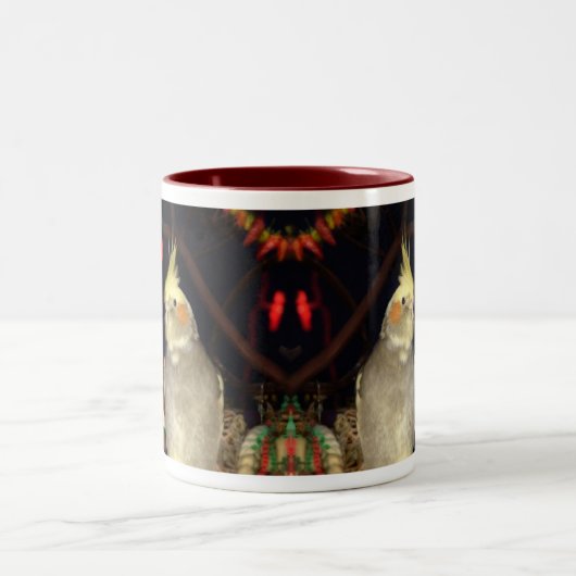 CockatielMok - Gepersonaliseerd Tweekleurige Koffiemok (Center)