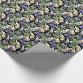 Cockatielparrots vergeten me snotsnoeppapier cadeaupapier (Hoek)