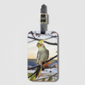 Cockatielprofiel foto bagagelabel (Voorkant (verticaal))