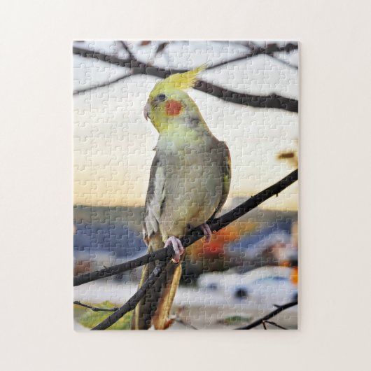 Cockatielprofiel foto legpuzzel (Verticaal)