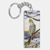 Cockatielprofiel foto sleutelhanger (Voorkant Links)
