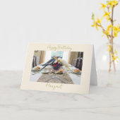 Cockatiels Eating Berries Pet Bird Lover Birthday Kaart (Gele Bloem)