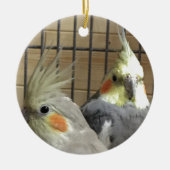 Cockatiels Keramisch Ornament (Voorkant)