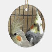 Cockatiels Keramisch Ornament (Links)
