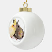 Cockatiels Keramische Bal Ornament (Rechts)