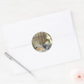 Cockatiels Ronde Sticker (Envelop)