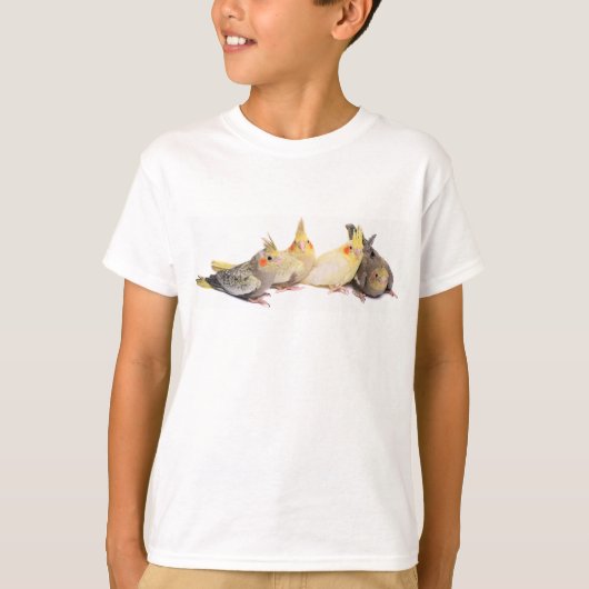 Cockatiels T-shirt (Voorkant)