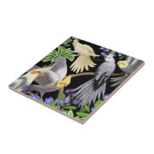 Cockatiels vergeten me Nots Tile Tegeltje (Zijkant)