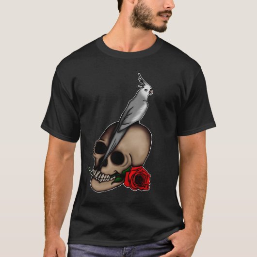 Cockatiels zijn Gothic, donker shirt (Voorkant)