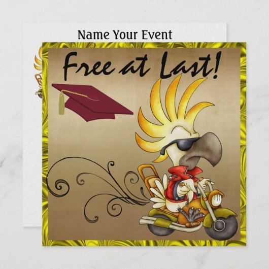 Cockato Afstuderen Biker - SRF Kaart (Voorkant / Achterkant)