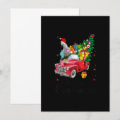 Cockato Bird Rides Red Truck Kerstmis Pajama Kaart (Voorkant / Achterkant)