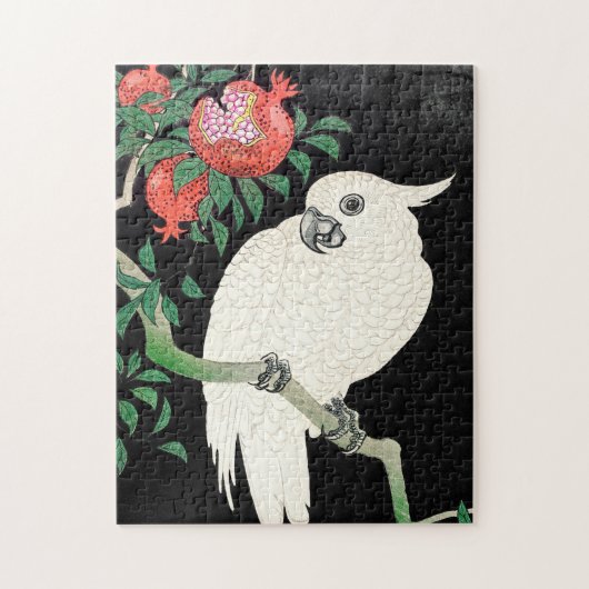 Cockato en Pomegranaat - Ohara Koson - Legpuzzel (Verticaal)