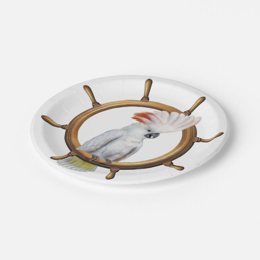 Cockato Pirate Parrot Papieren Bordje (Gekanteld)